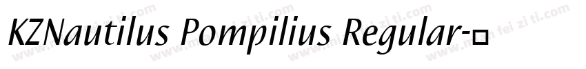 KZNautilus Pompilius Regular字体转换